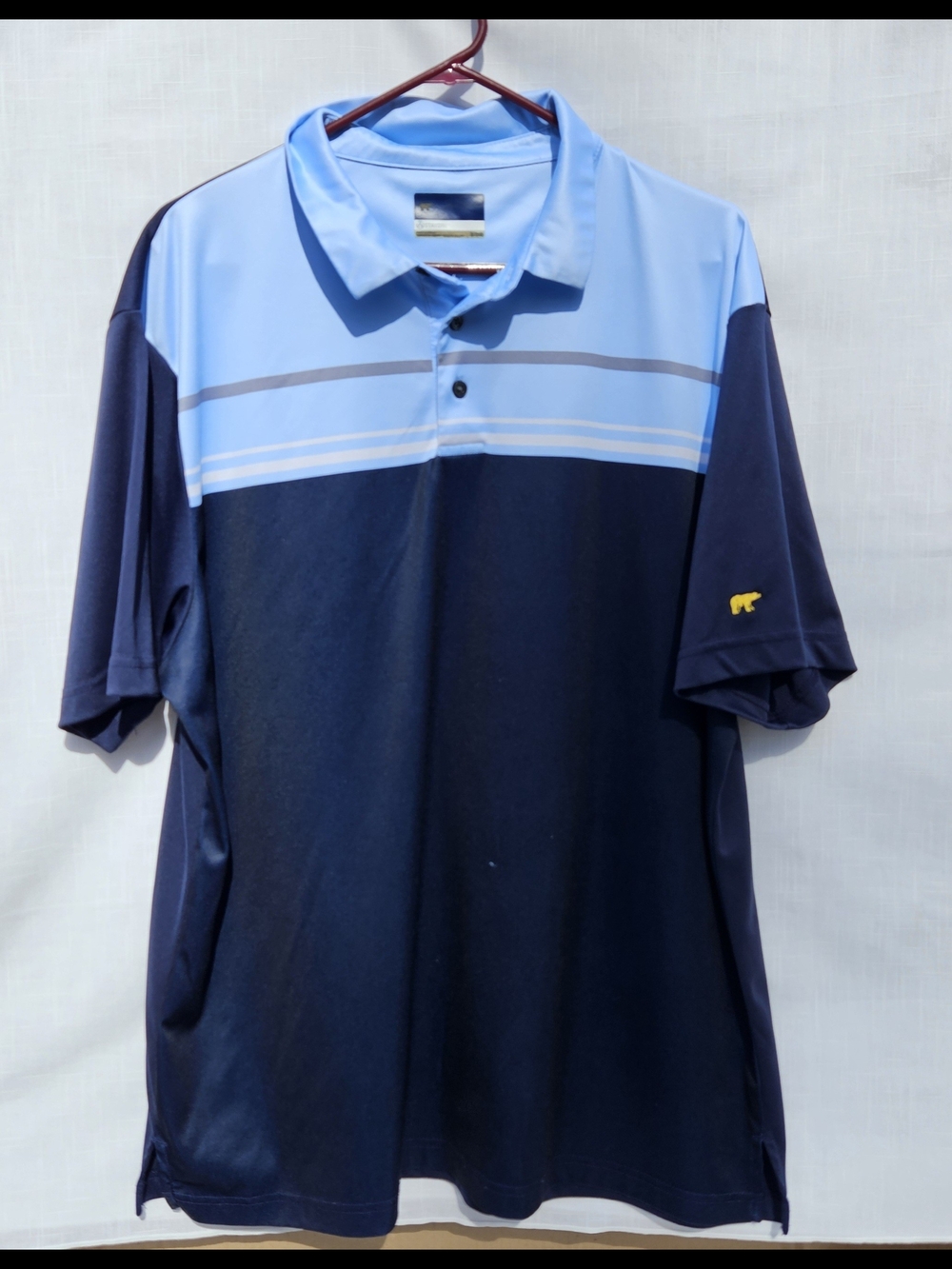 Jack Nicklaus Men's Two-Tone Navy and Light Blue Polo Shirt Sz XL/TG/EG